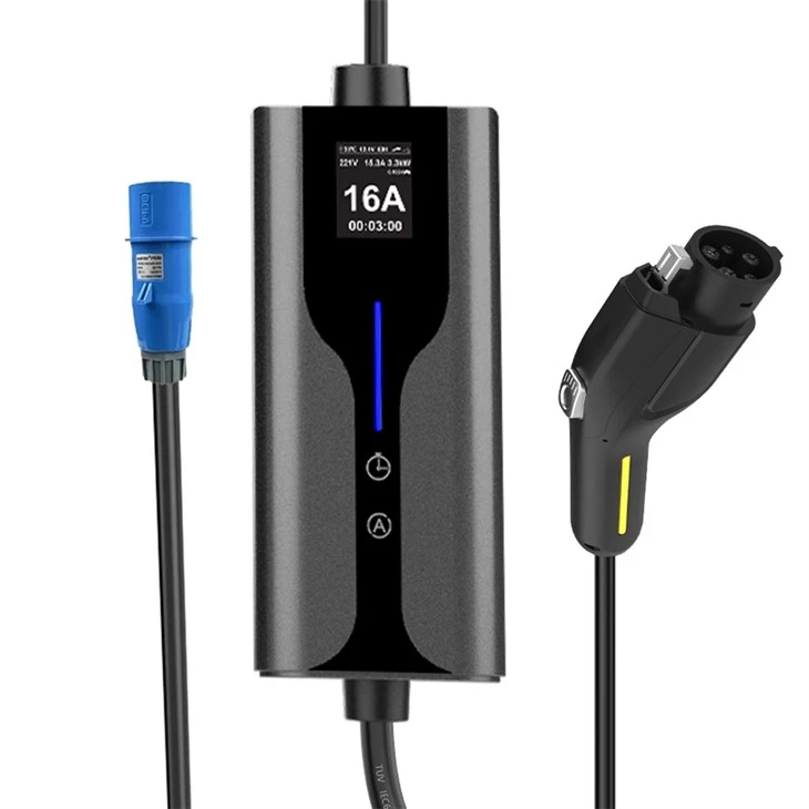 32 amp type1 nivå 2 bærbar evse 240V EV -lader