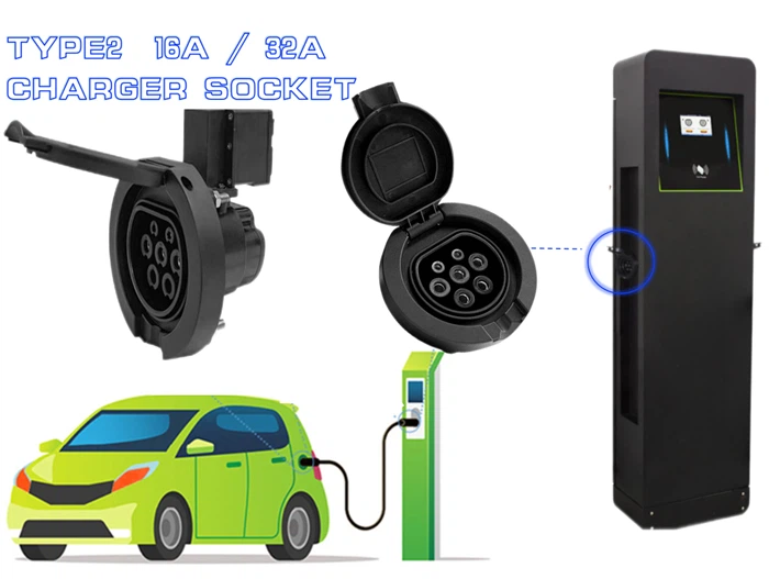 32A 22KW Type 2 Socket Outlet 32A 22KW Type 2 Socket Outlet